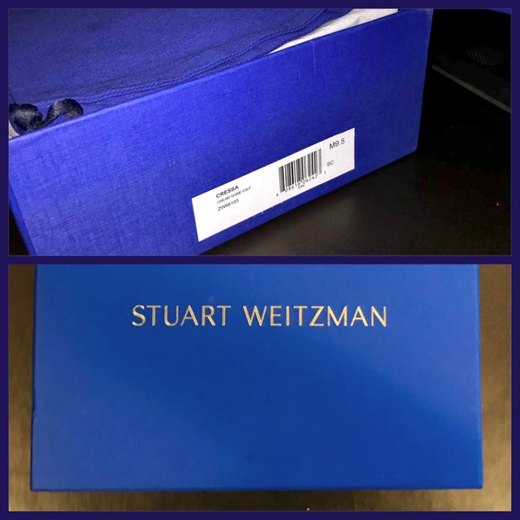 Stuart Weitzman Interlocking White Leather Cork Wedge Espadrille Shoes New 9.5 - Picture 5 of 8